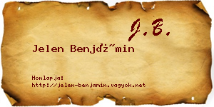 Jelen Benjámin névjegykártya