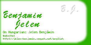 benjamin jelen business card